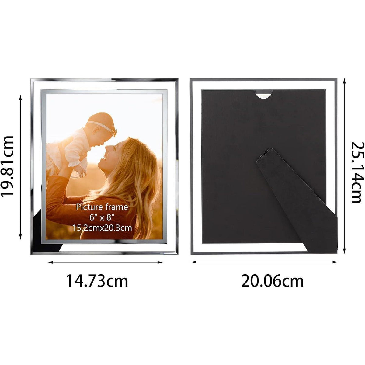 Bilderrahmen 2er Set 15x20cm Glas für Hochzeit & Geburtstag