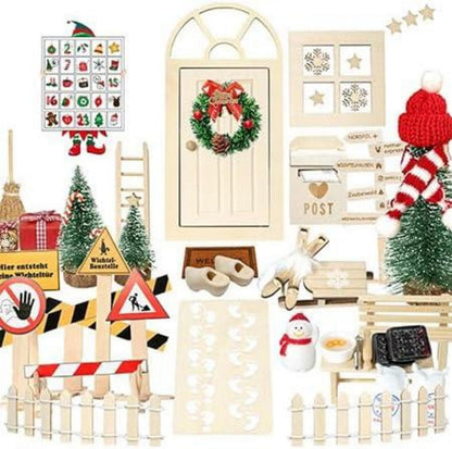 Miniatur Wichteltür Set Weihnachtsdekoration Elfentür DIY Baustelle