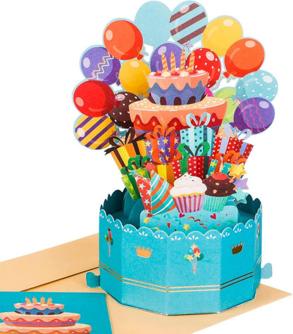 3D Pop-Up Geburtstagskarte mit Ballon Happy Birthday