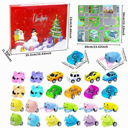 Adventskalender 2026 Spielzeugauto mit Stadtplan