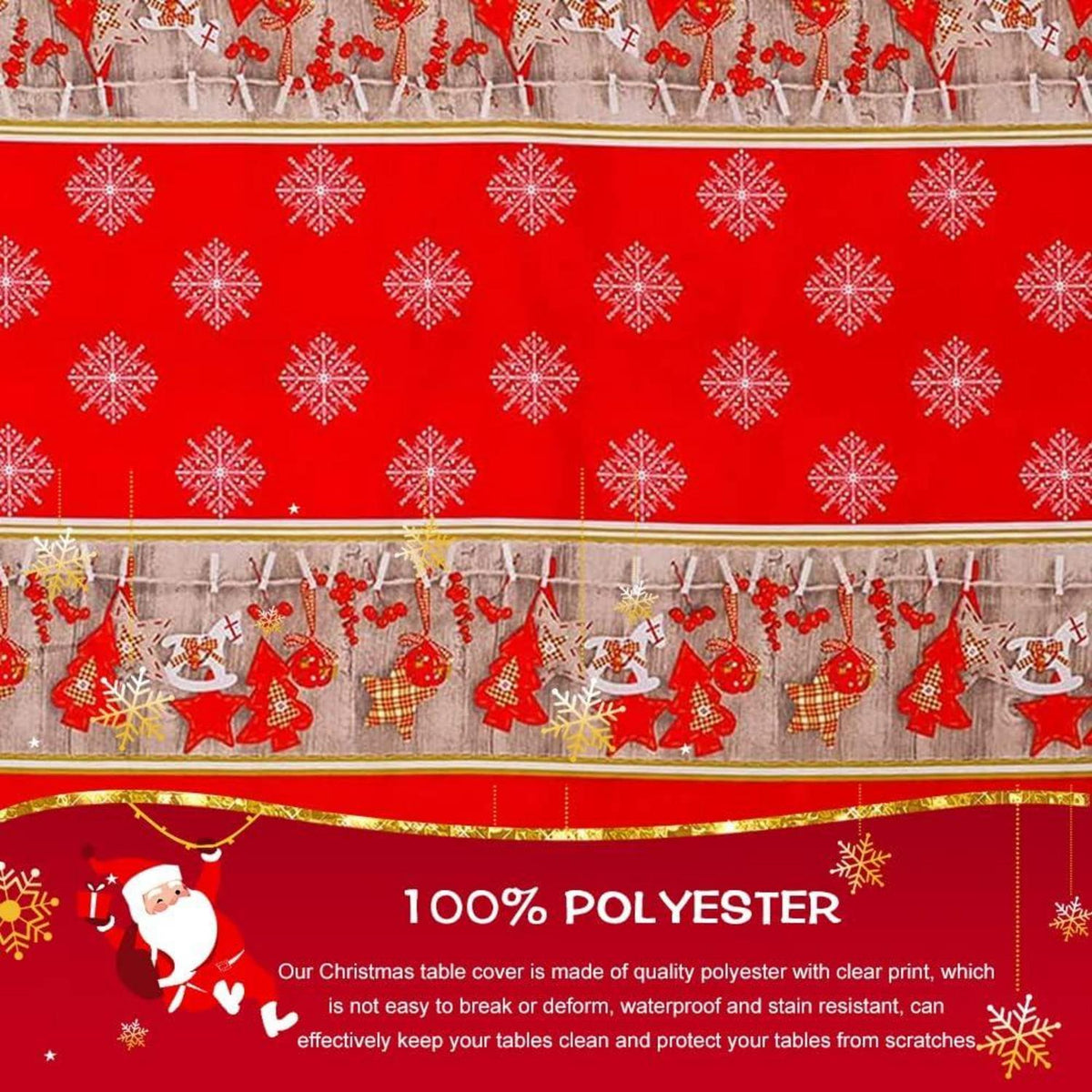 Weihnachtstischdecke Rot Rote Tischdecke Xmas Party 180 x 150 cm