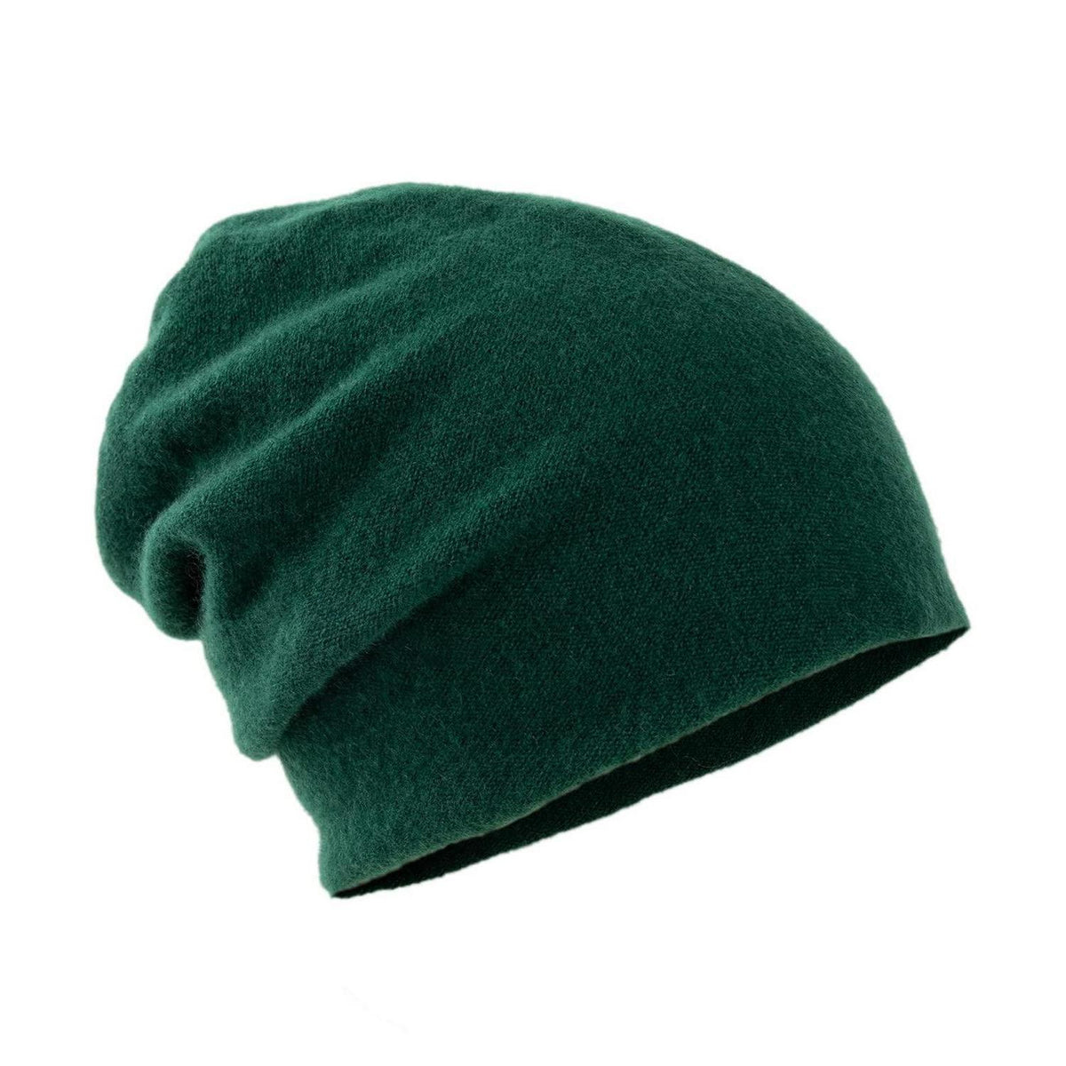 Kaschmir Mütze Damen Herren Grün | Doppellagig, Geschenkbox