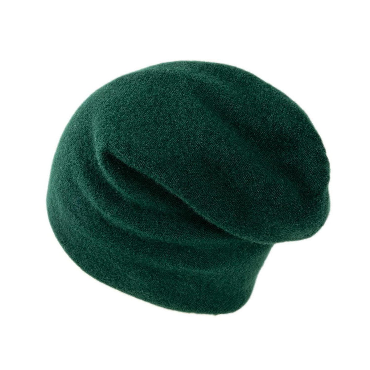 Kaschmir Mütze Damen Herren Grün | Doppellagig, Geschenkbox