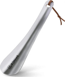 Kleiner Metall Schuhlöffel Silber 18.5cm Shoe Horn Stabil aus Stahl