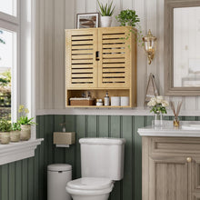 Bambus Badezimmerschrank Wandmontage Toilette Medizinschrank