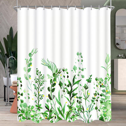 Umweltfreundlicher Duschvorhang mit Blumen und Blättermuster 220x200cm