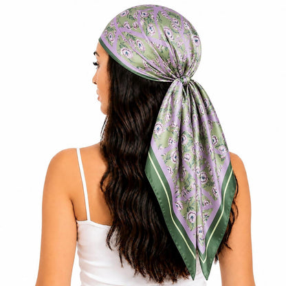Seidentuch Damen 70x70cm leicht elegant Kopftuch Geschenk