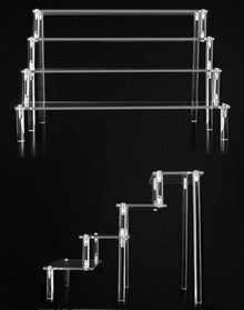 QWORK 4-Stufig Acryl Display Ständer für Figuren Schmuck