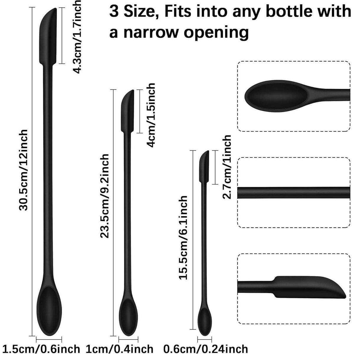 Silikon Teigschaber Set 3-teilig – Hitzebeständig & Vielseitig