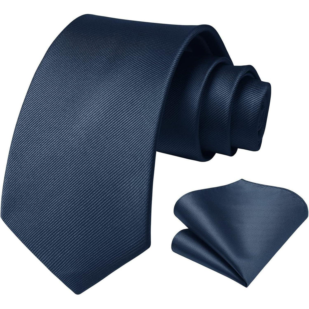 Herren Krawatten-Set mit Einstecktuch, Marineblau