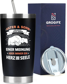 Personalisierte Thermobecher Papa Geschenk 600ml