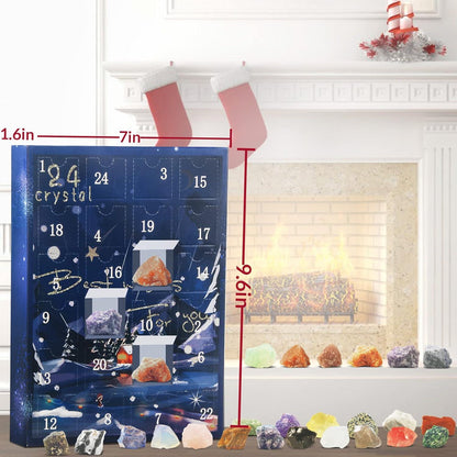 Adventskalender 2024 für Kinder Kristalle Edelsteine 24 Tage Countdown