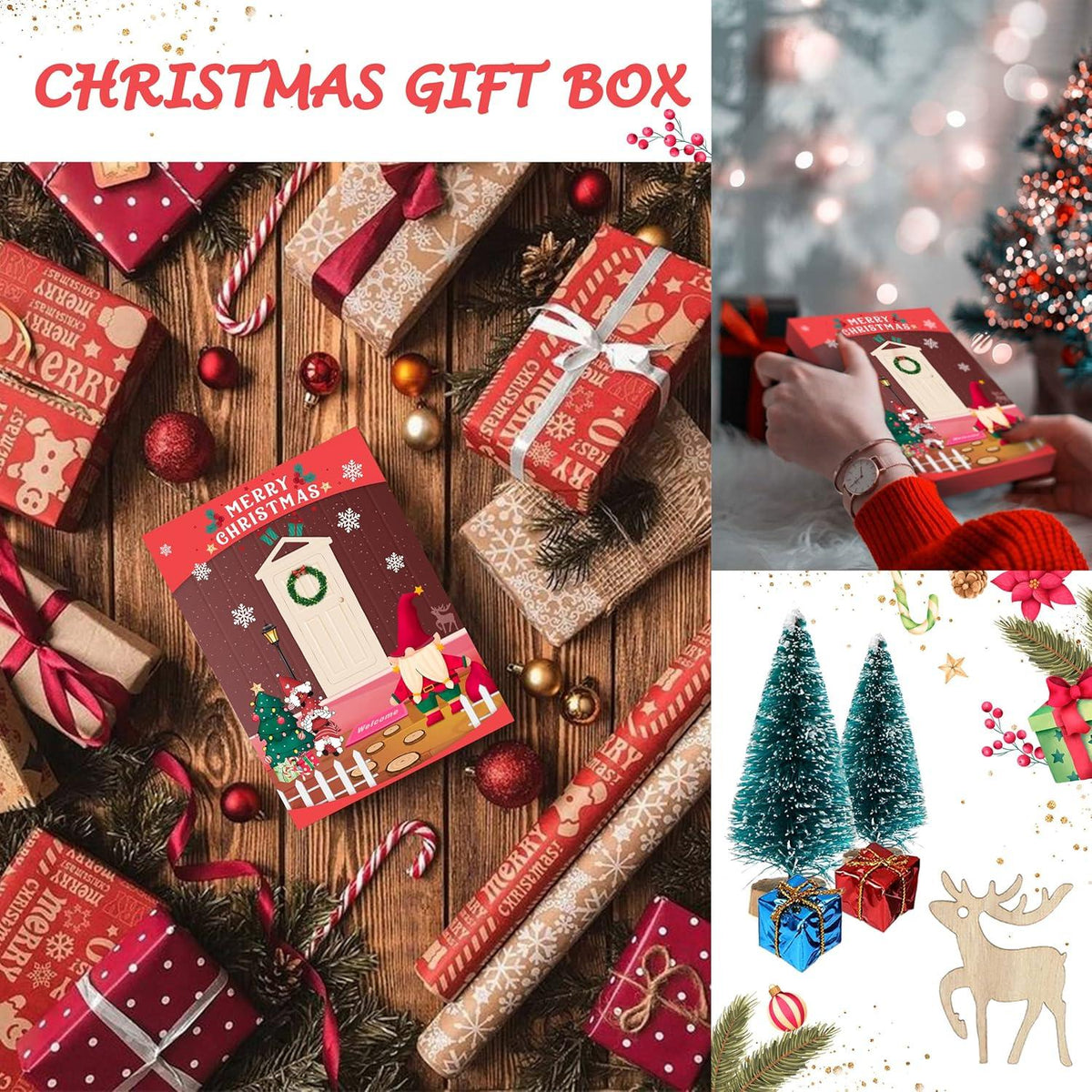 Wichteltür Weihnachtsdeko Set - Elfengarten Zubehör mit