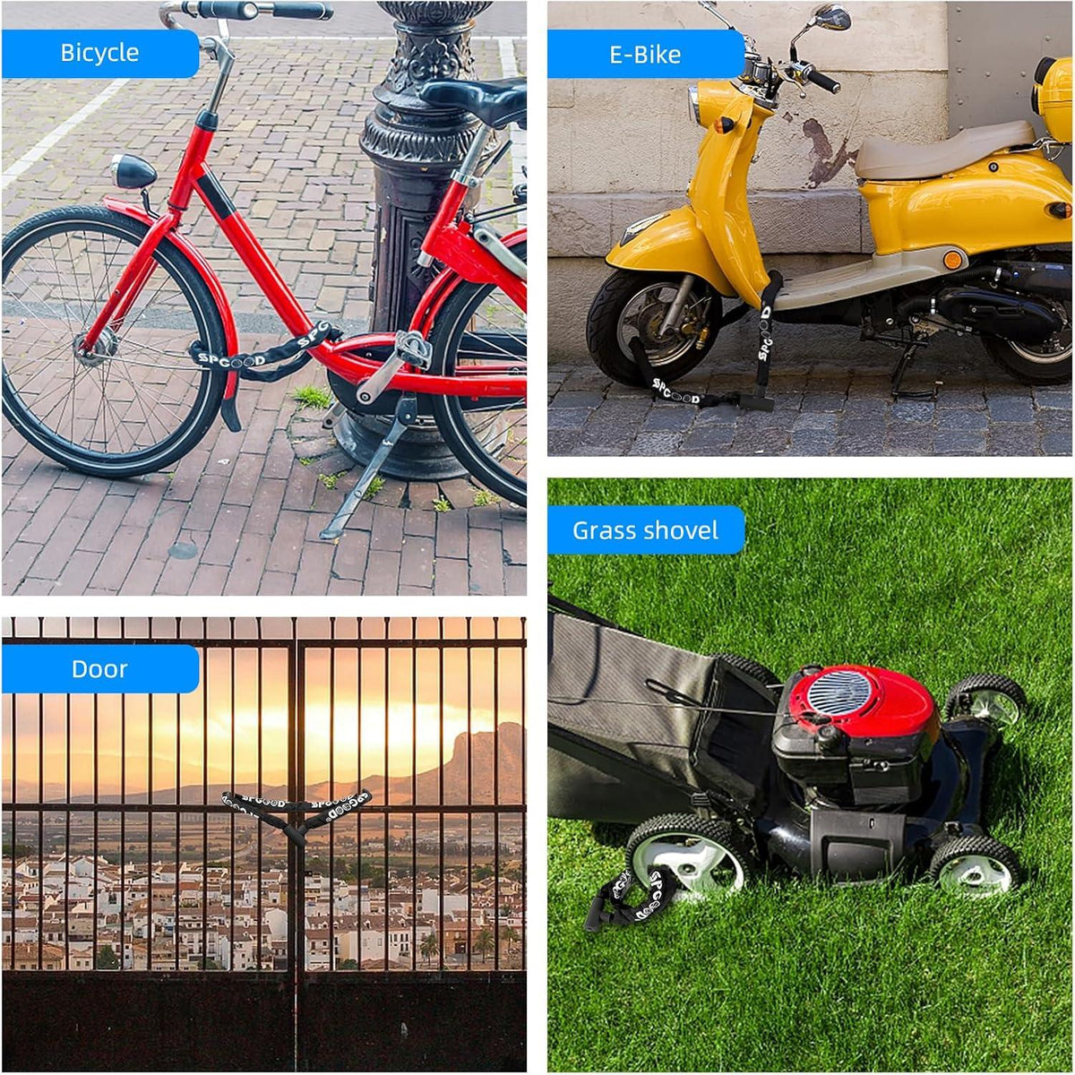 Fahrradschloss mit 3 Schlüssel 90CM wasserdicht Schwarz