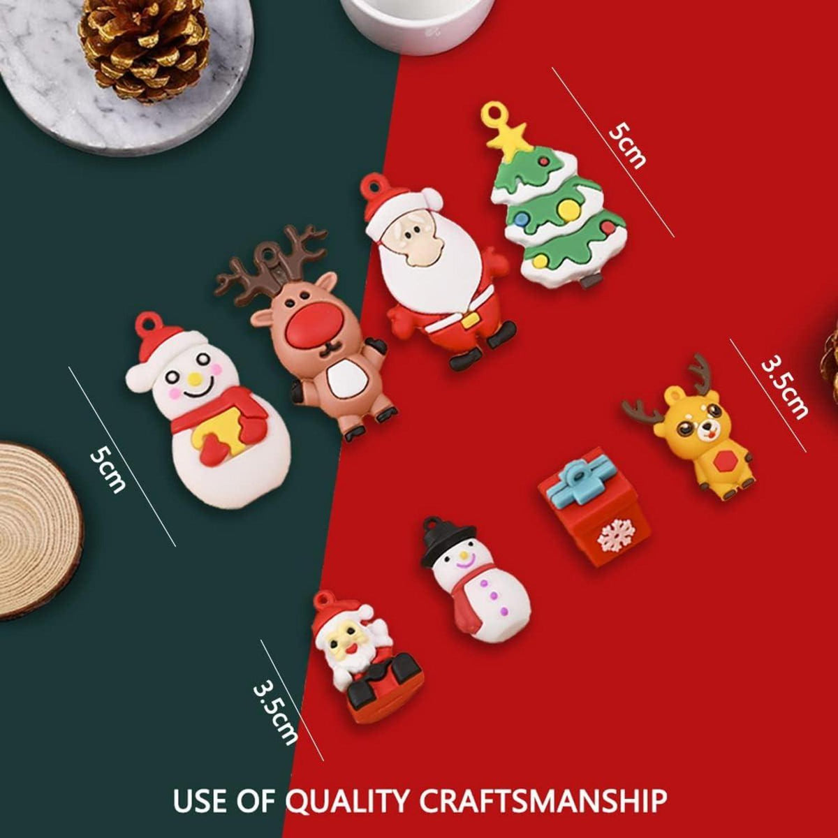 32er Mini Weihnachtsanhänger Set Christbaumschmuck