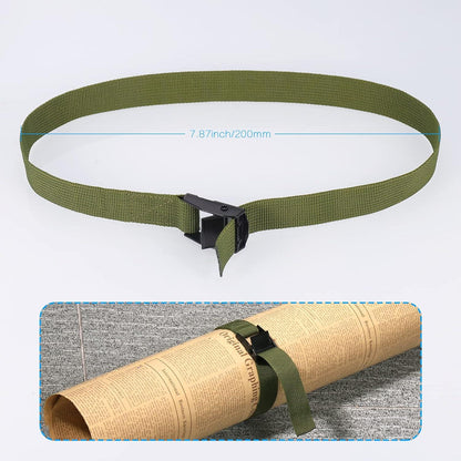 Hejo Spanngurt 10 Stück 65cm grün verstellbar Zurrgurte Klemmschloss