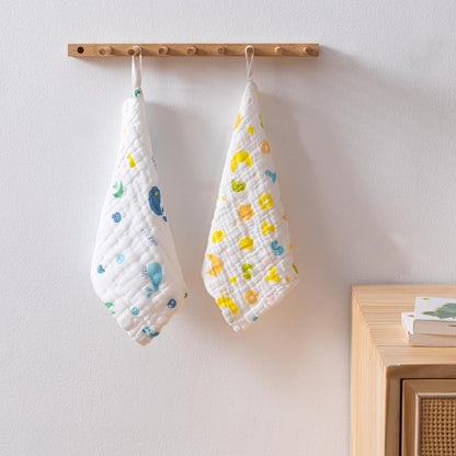 HBselect 10er Baby Waschlappen aus Bambusfaser mit Hänge