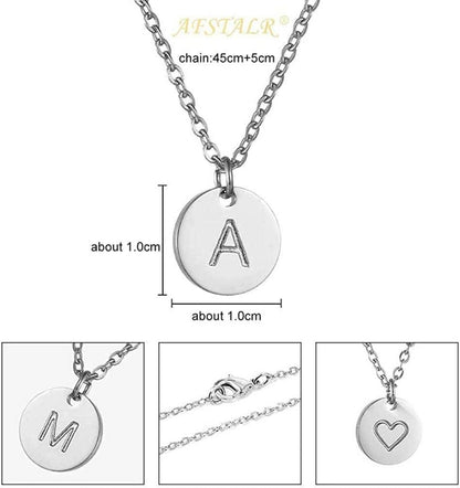 Damen Initialen Kette Buchstaben Anhänger Gold Rosegold Silber mit