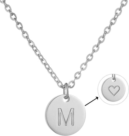 Initialen Halskette Anhänger mit Herz Gold/Silber/Roségold