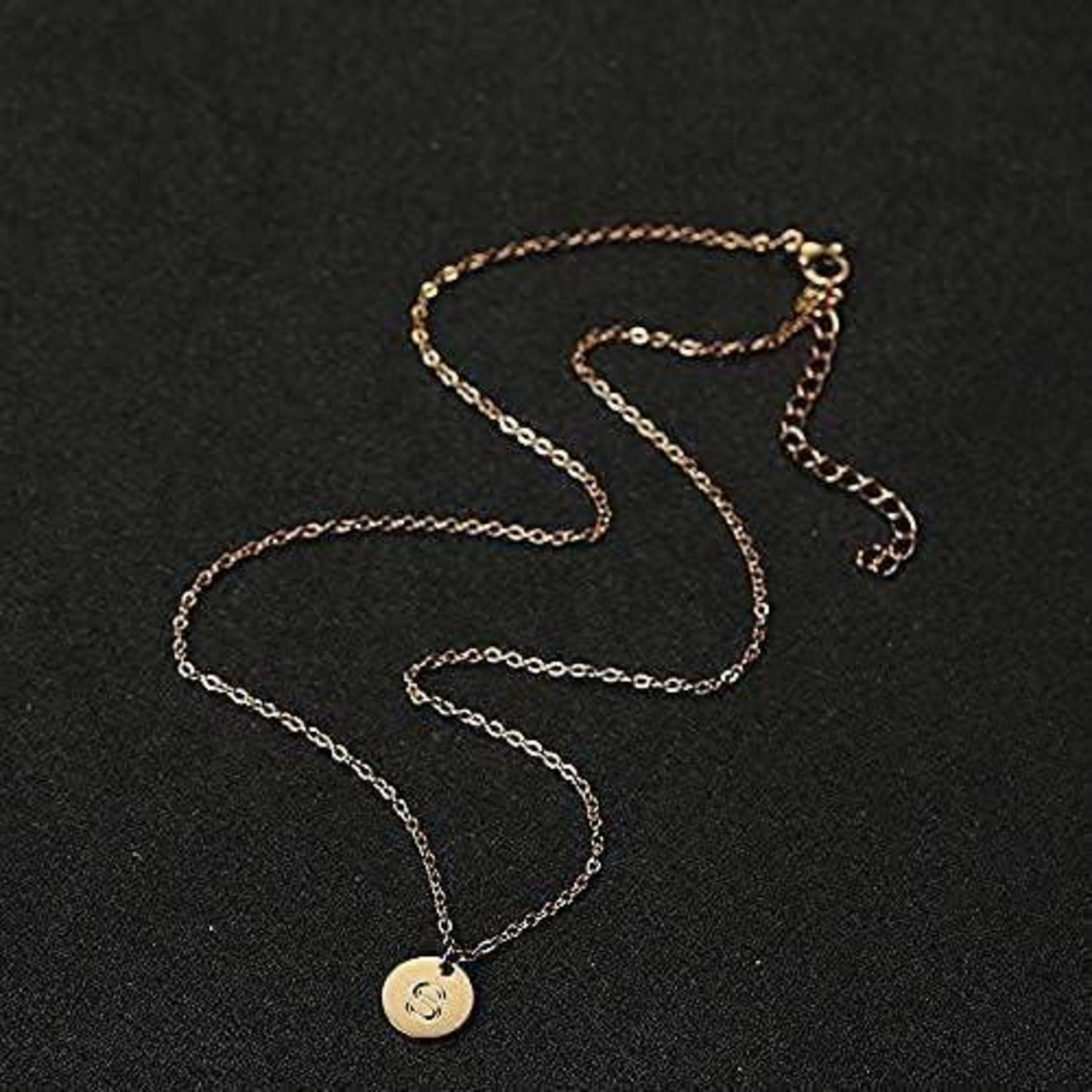 AFSTALR Damen Buchstaben initialen Kette Gold Silber Rosegold Herzen Mädchen N