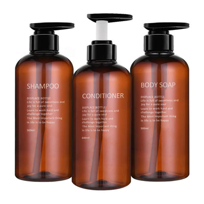 3er Pack Pumpspender Flaschen 500ml – Nachfüllbar für Shampoo & Co.