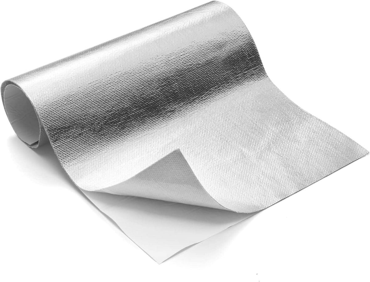 Aluminisierte Hitzematte selbstklebend 100x100 cm Fiberglas-Isolierung