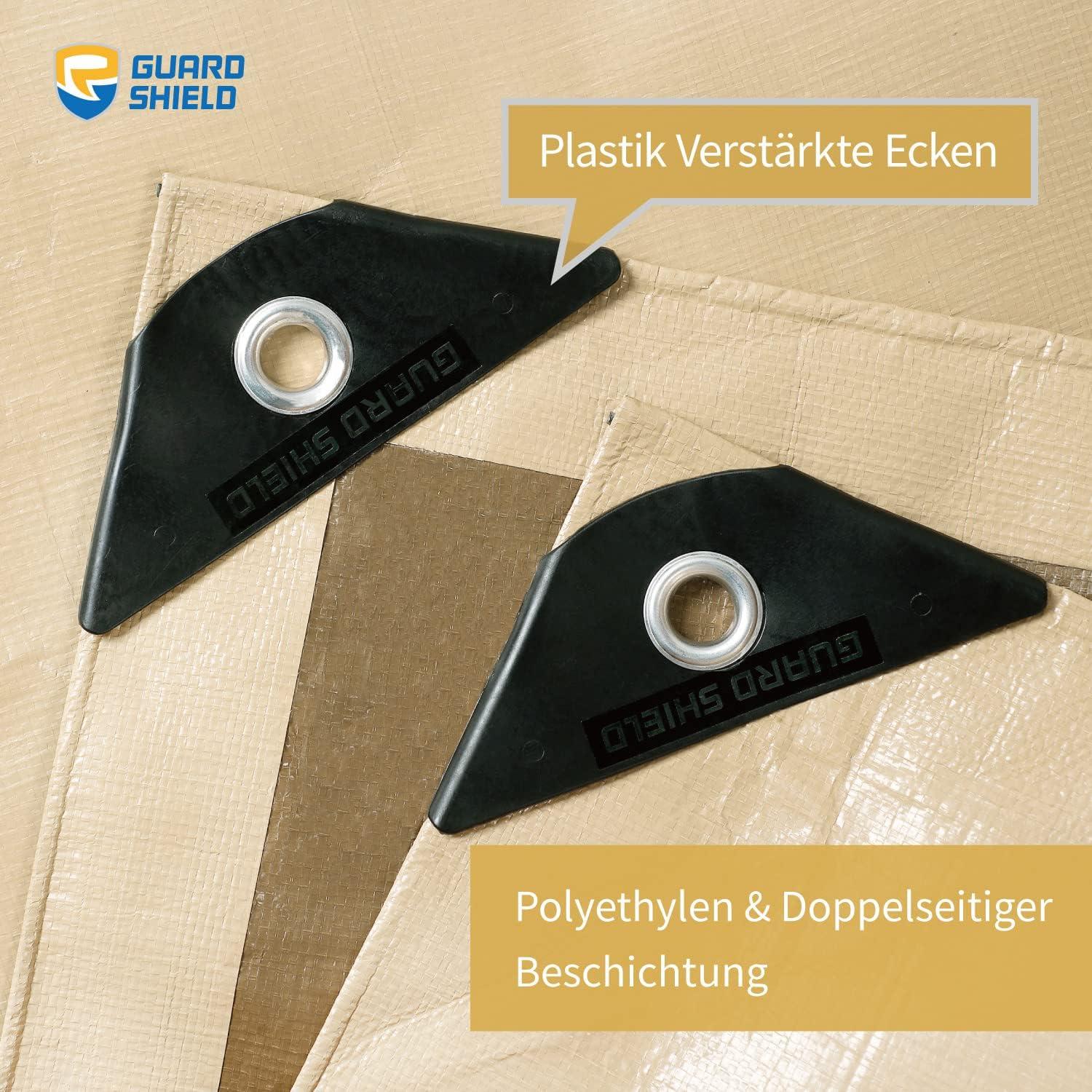 GUARD SHIELD Abdeckplane 2m x 2m Wasserdicht Beige/Khaki