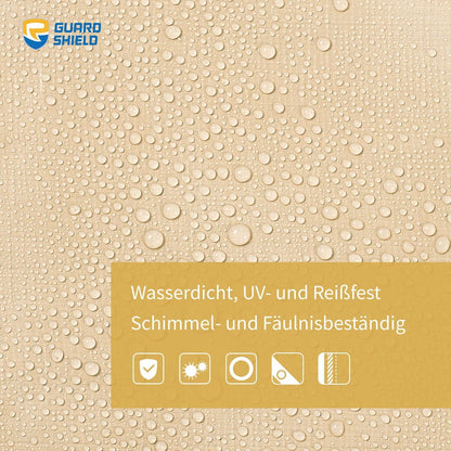Abdeckplane mit Ösen Wasserdicht 2x2m 160g/m² Beige/Khaki
