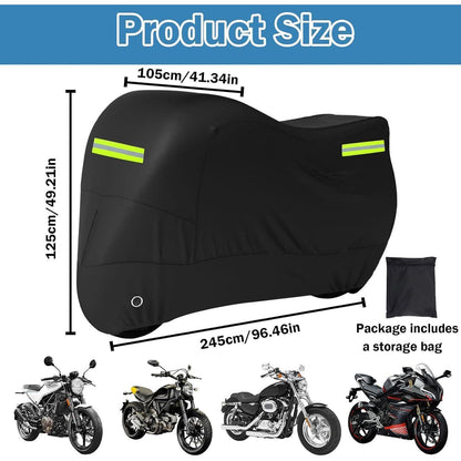 Motorrad Abdeckplane wasserdicht & winterfest 245x105x125cm
