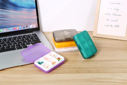 Pillendose wöchentlich tragbarer Organizer 7 Tage Medikamente Gesundheit Orange