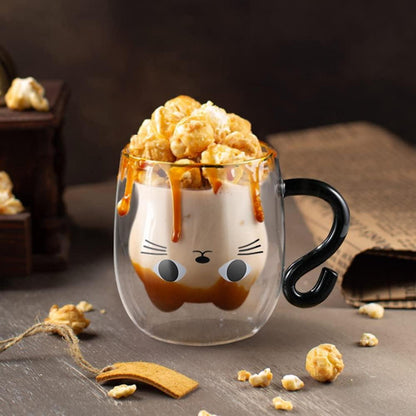 Doppelwandige Katze Latte Macchiato Gläser 290ml Geschenke