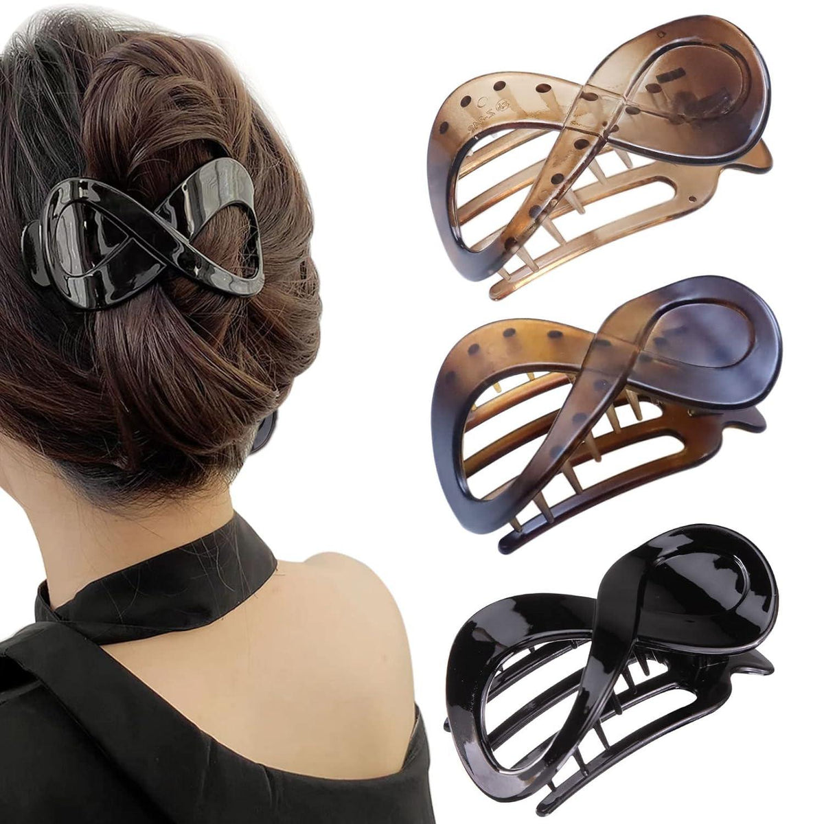 Haarspangen Damen Schildpatt Haarklammer Set elegant