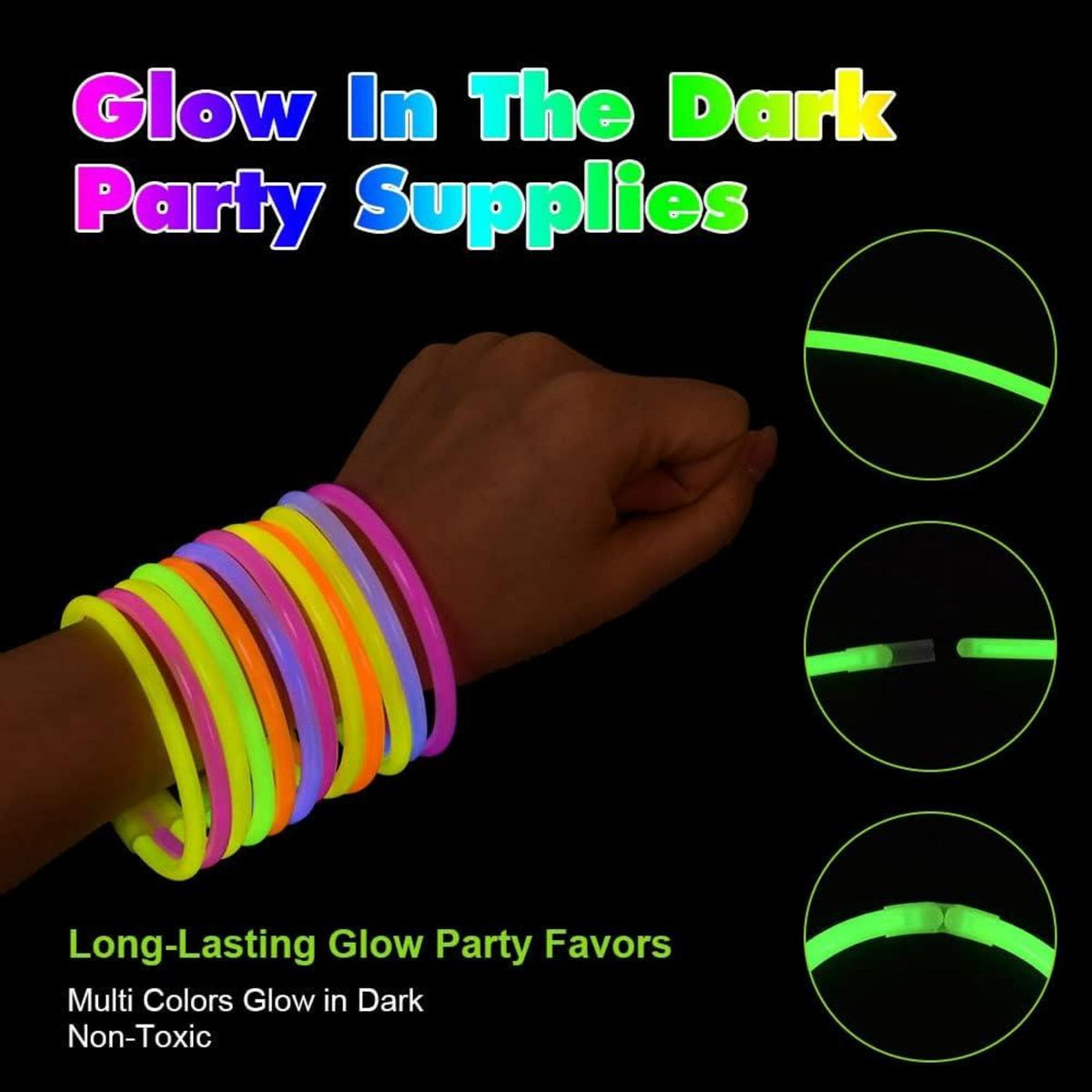 Knicklichter Party Set mit Zubehör für Hochzeit Geburtstag Festivals