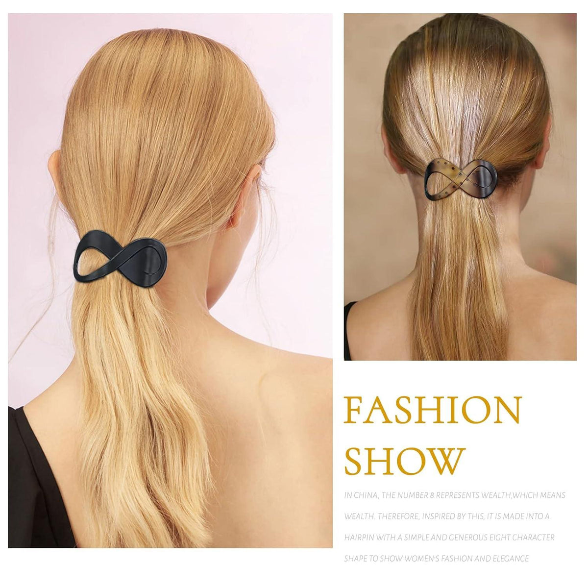 2er Set Große Haarspangen Damen Schildpatt Haarklammer Französisch Hair Clip