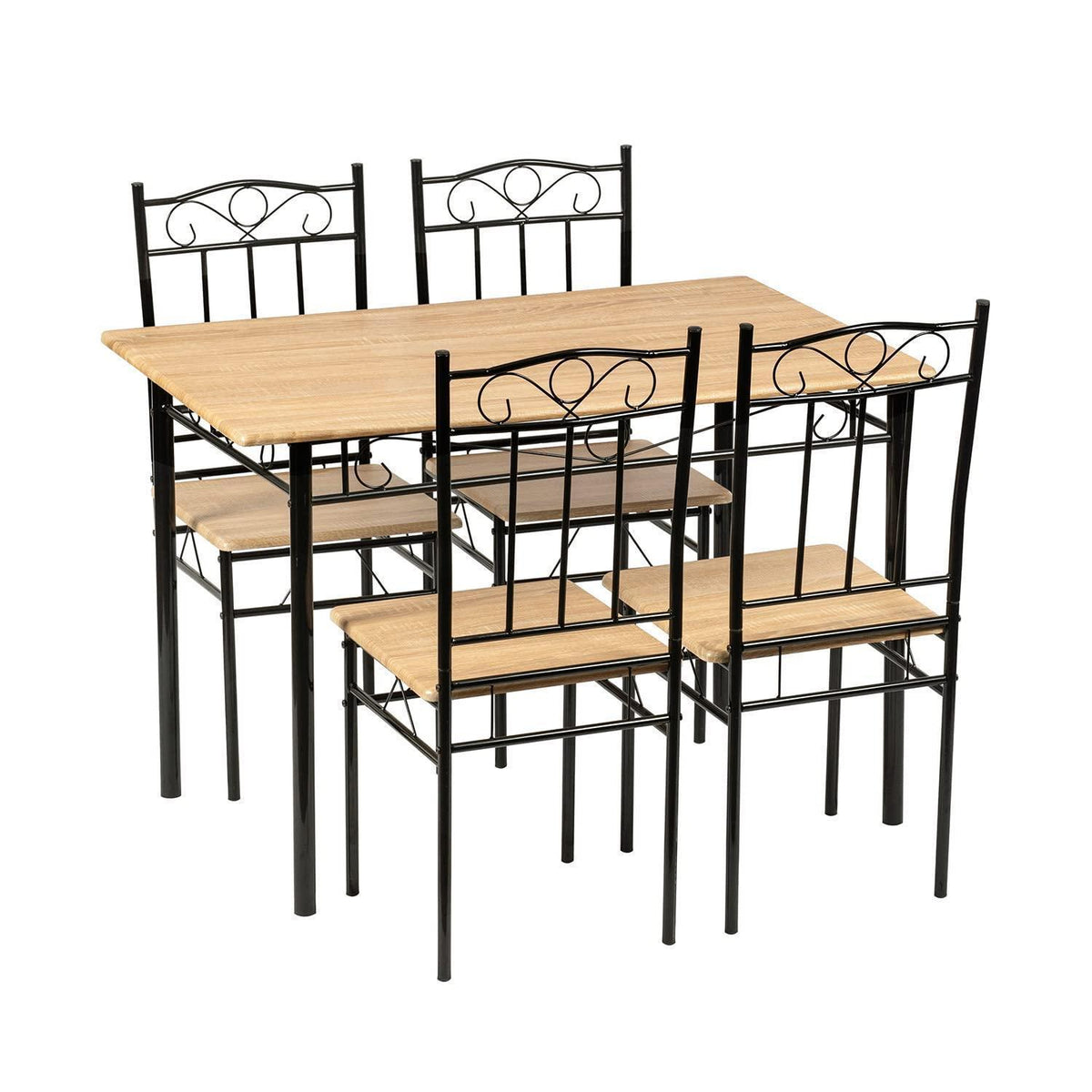 Esstisch Set Buchenholz mit 4 Stühlen – Modern & Vielseitig