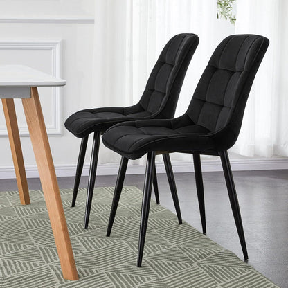 Esstisch Set mit 4 Samtstühlen – Modernes Esszimmer Set 140cm
