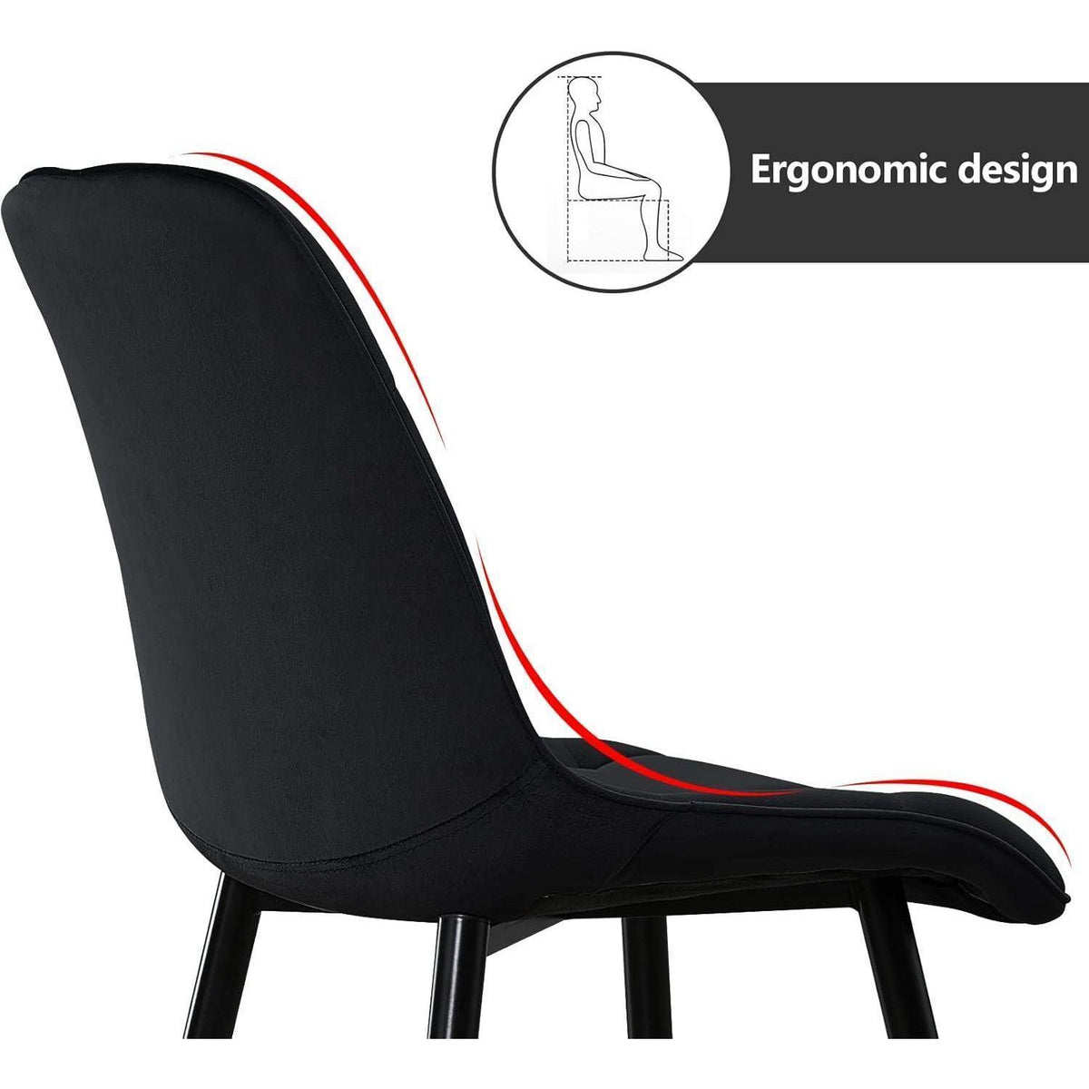 Esstisch Set mit 4 Samtstühlen – Modernes Esszimmer Set (140cm Braun)