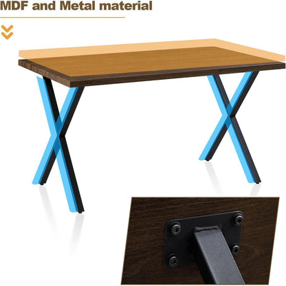 Esstisch Set mit 4 Samtstühlen – Modernes Esszimmer Set (140cm Braun)