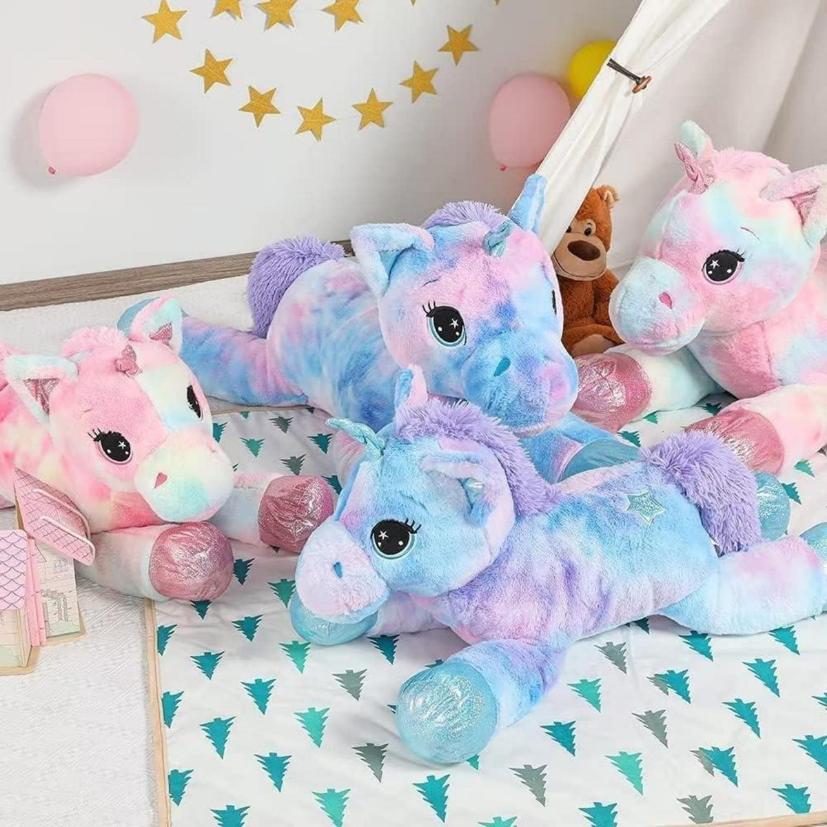 XXL Einhorn Kuscheltier 110cm - Lilac Plüschtier für Kinder