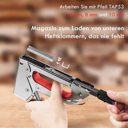 Handtacker Set mit 1600 Klammern – Tischler & Bastler
