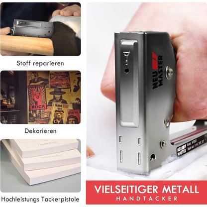 Handtacker Set mit 1600 Klammern – Tischler & Bastler