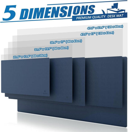 Tischunterlage PVC 120x60cm wasserdicht doppelseitig Dunkelblau Gelb