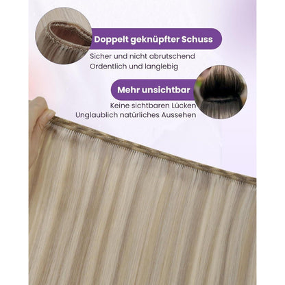 Echthaar Tressen Blond Highlights #P18/613 – 30cm, 80g