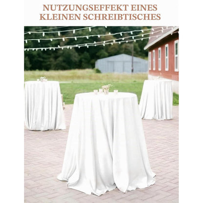 6er-Pack Runde Tischdecken Weiß 305cm – Waschbar & Vielseitig