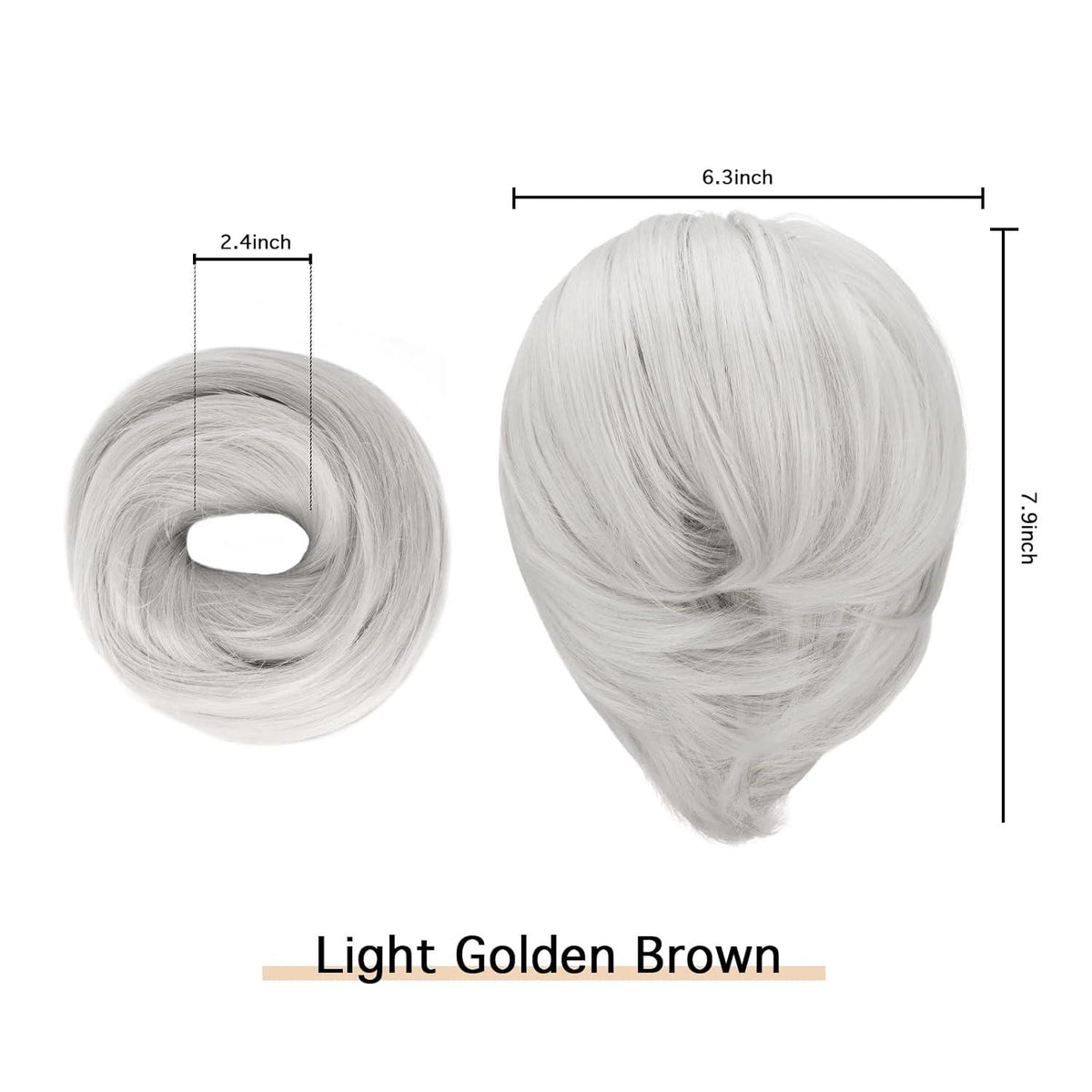 Haarteil Hair Extensions Pferdeschwanz-Verlängerung Grau