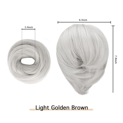 Haarteil Hair Extensions Pferdeschwanz-Verlängerung Grau
