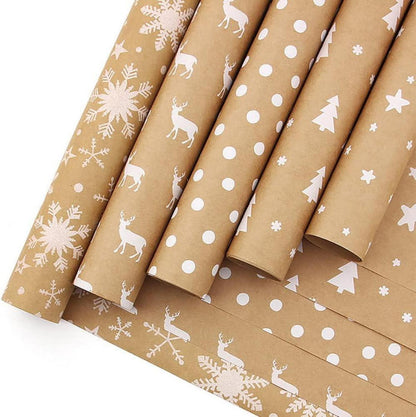 Weihnachtsbaum Kraftpapier 43cm x 15m Geschenkpapier für Weihnachtsgeschenke
