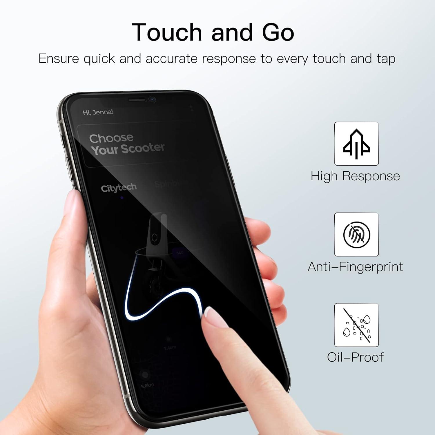 Sichtschutz Full Screen für iPhone 11 Pro/X/XS 5,8 Zoll Anti-Spy