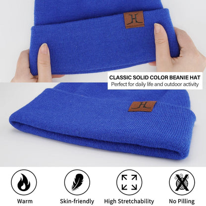 Mützen, Schal & Handschuh-Set Blau für Damen und Herren