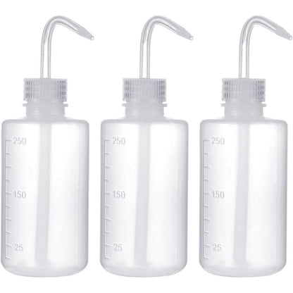 3x 250ml Waschflasche für Labor & Pflanzen
